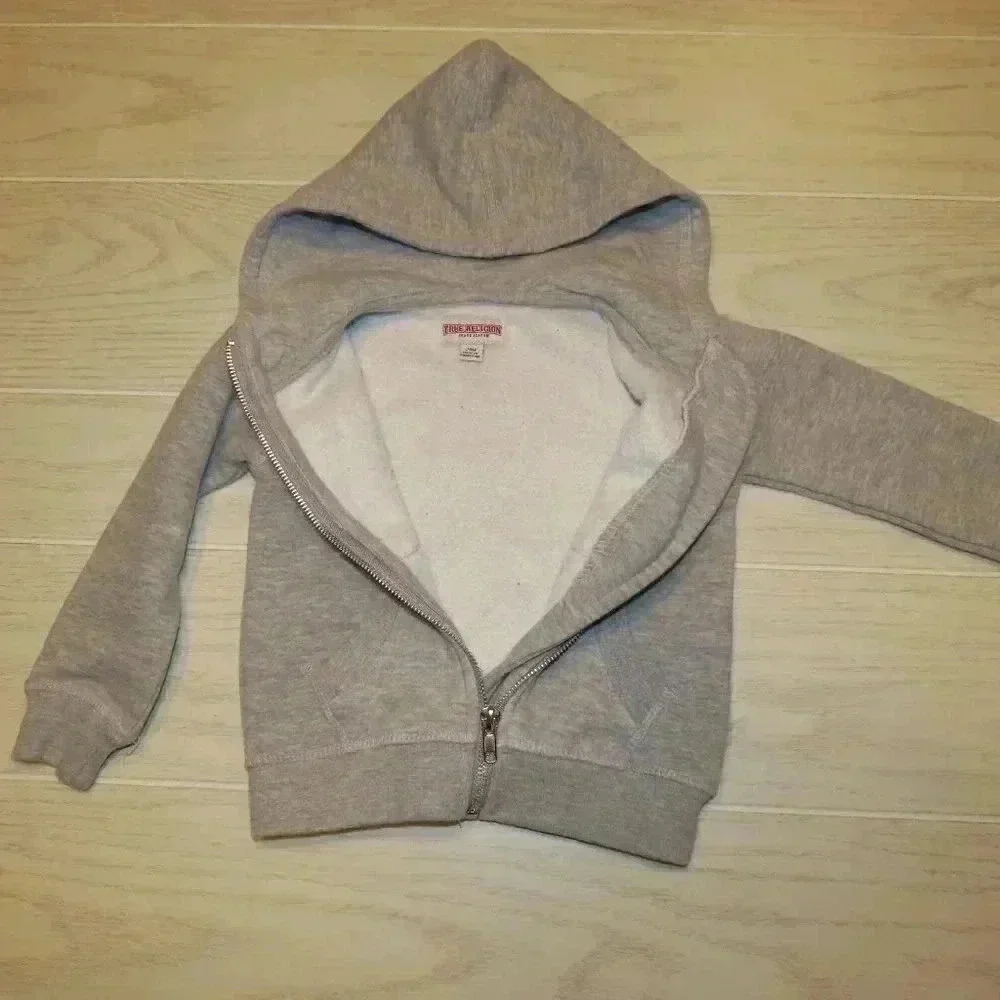 True Religion Toddler Girls Gray Hoodie 24 Months